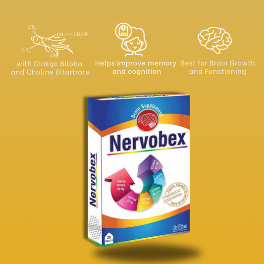 NERVOBEX – Ginkgo Biloba Tablets Best stress reliever,Improve Blood Flow & Helps In Sleeping